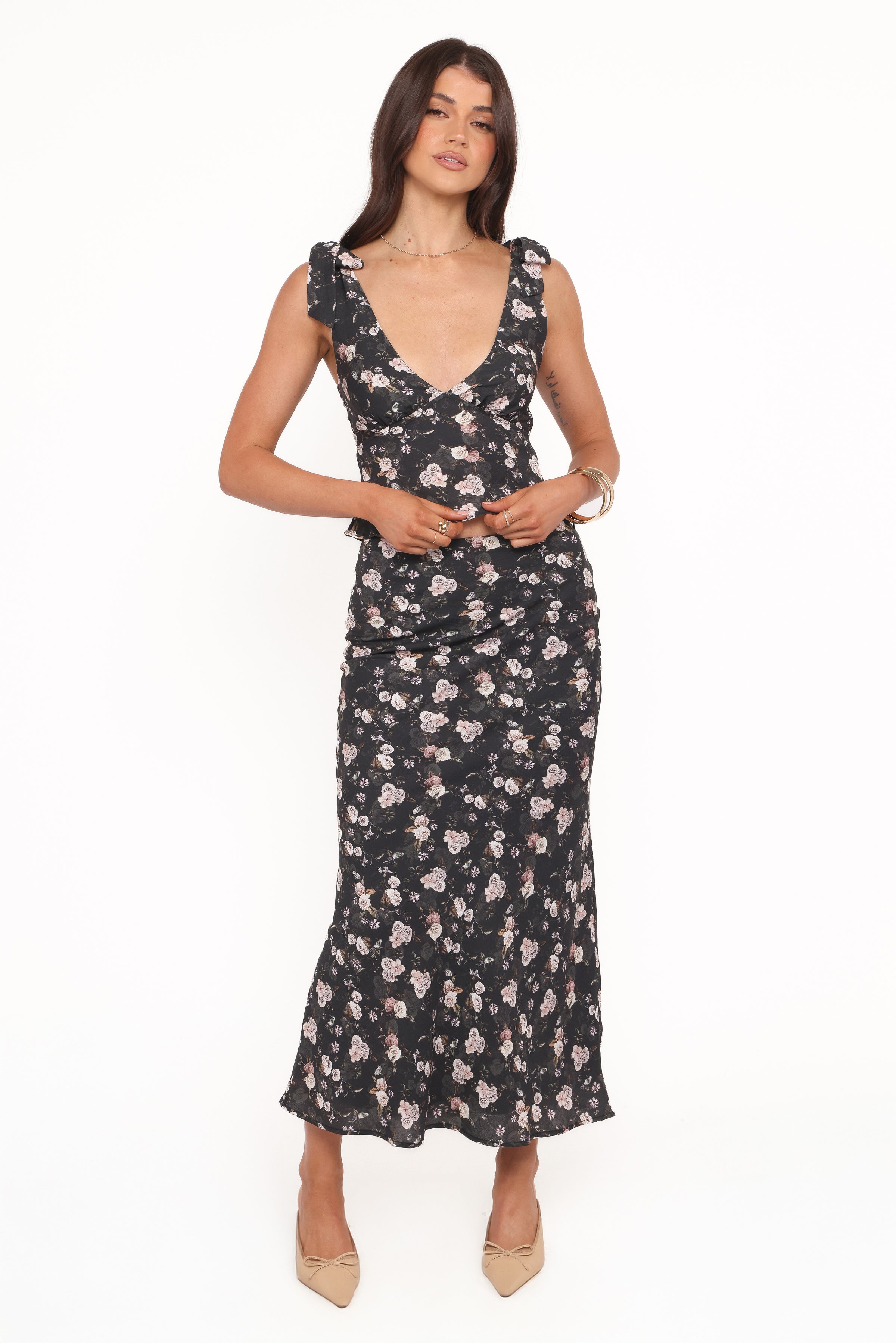 BOTTOMS Giarda Maxi Skirt - Dark Floral