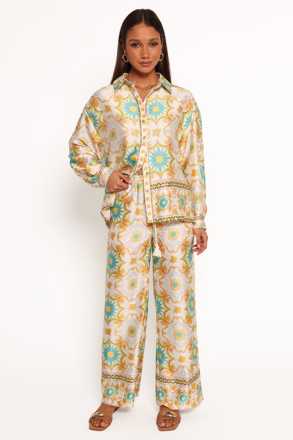 BOTTOMS Gretel Pant - White Multi