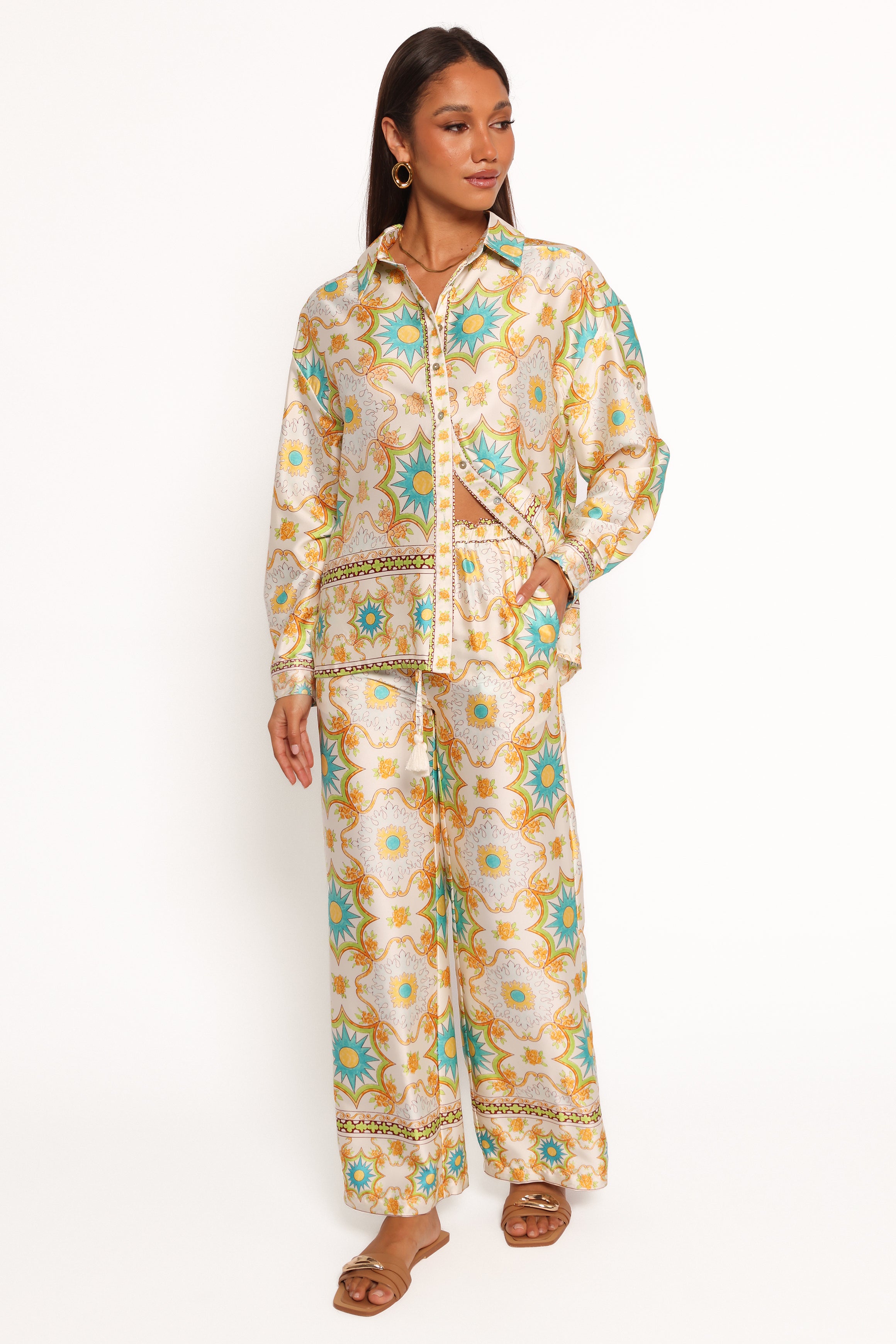 BOTTOMS Gretel Pant - White Multi