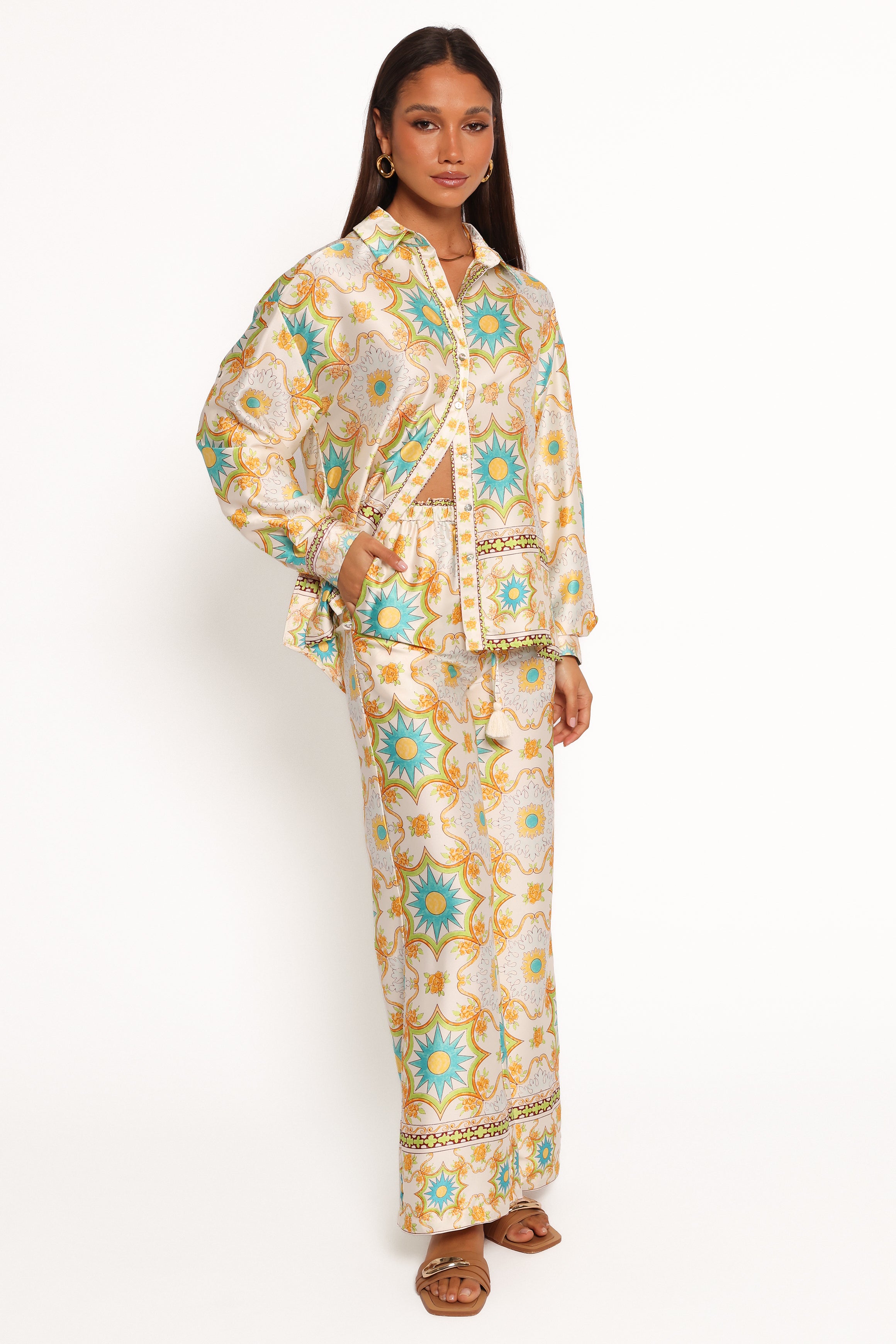 BOTTOMS Gretel Pant - White Multi