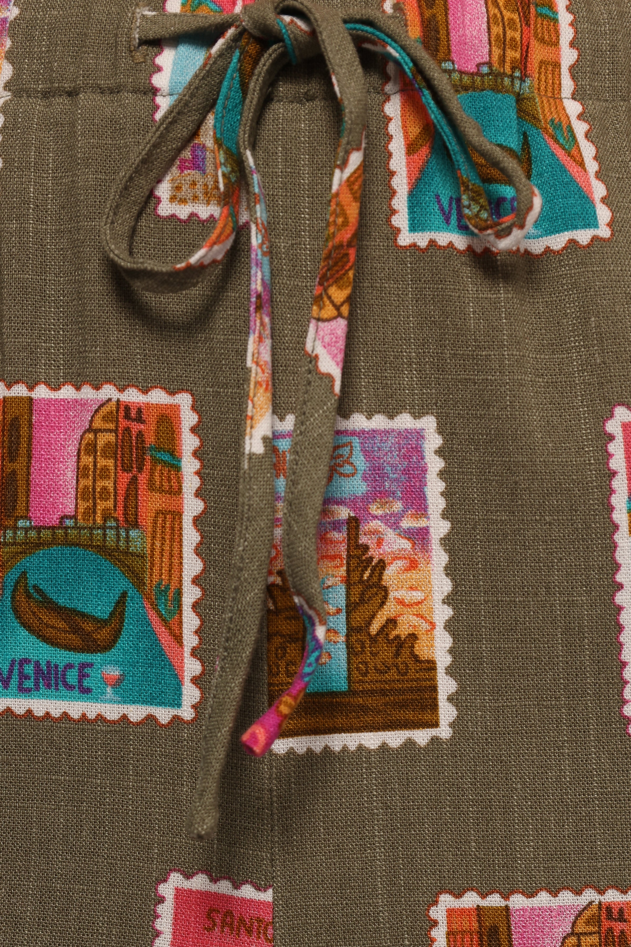 BOTTOMS Hana Pants - Olive Print