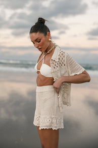 BOTTOMS Harlowe Knit Shorts - Natural