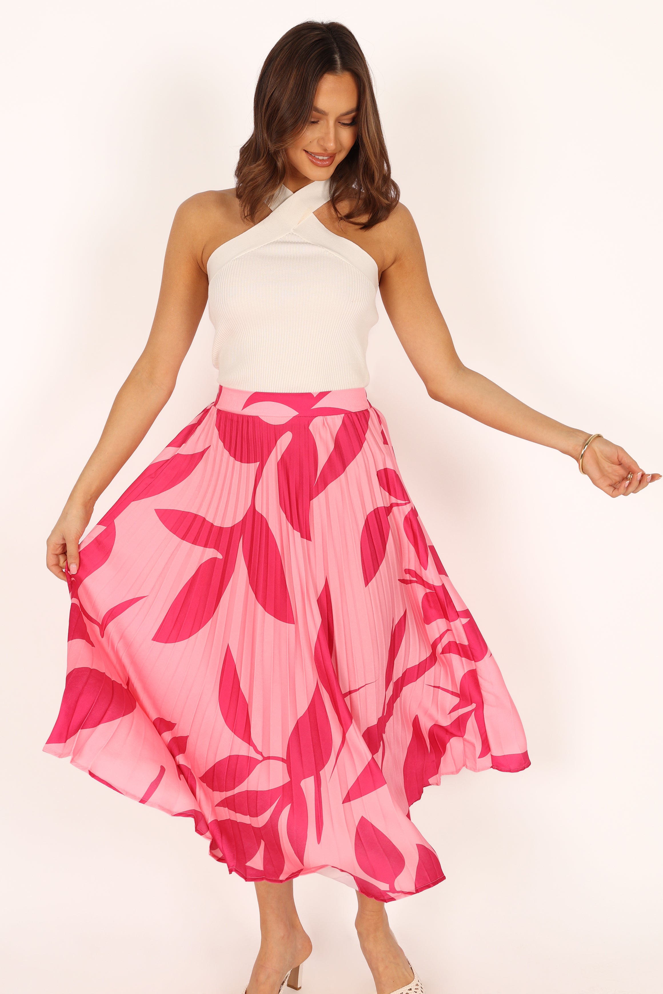 BOTTOMS @Harry Midi Skirt - Pink