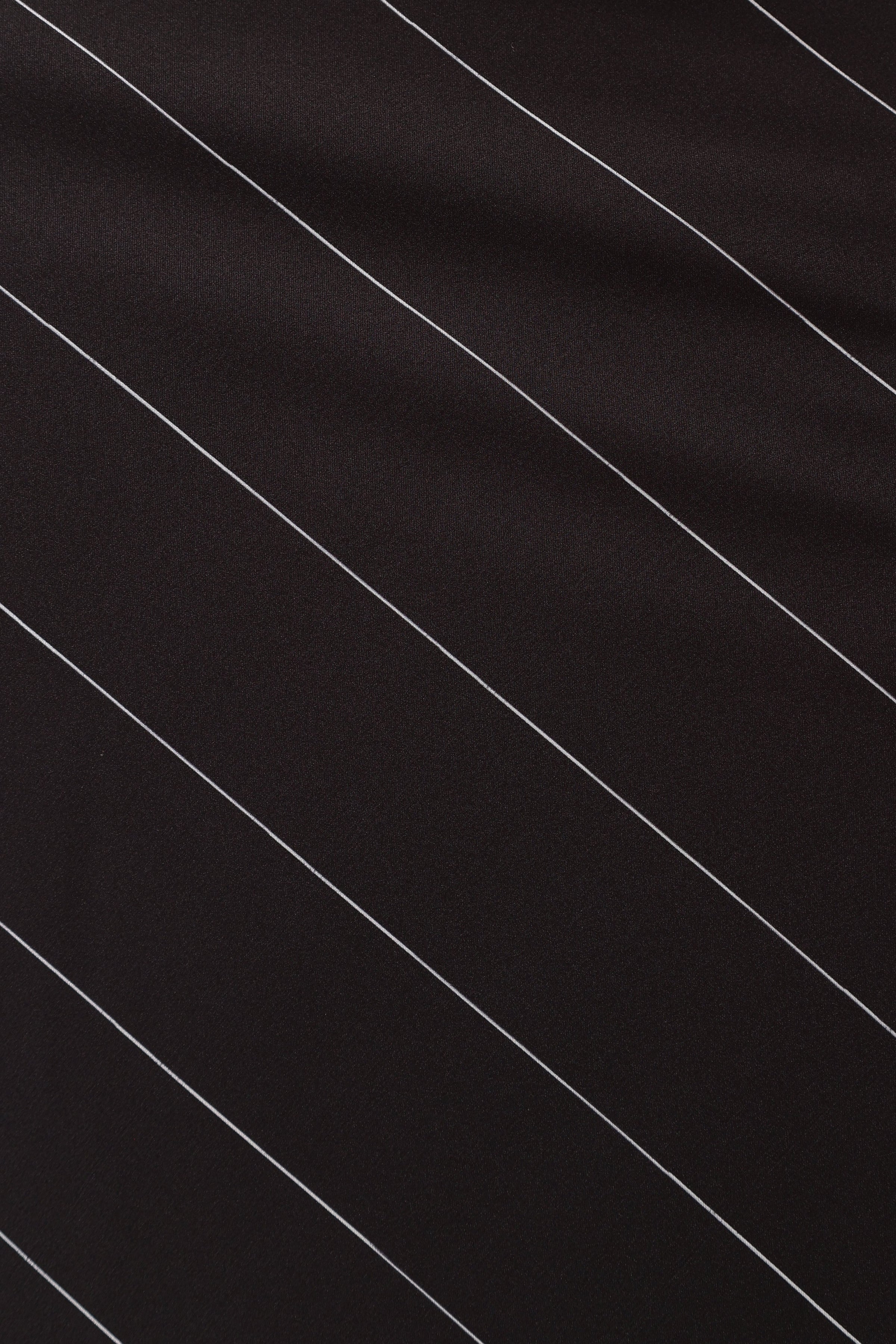 BOTTOMS @Heidi Stripe Slip Skirt - Black White Stripe