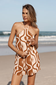 BOTTOMS Henri Shorts - Tan Print