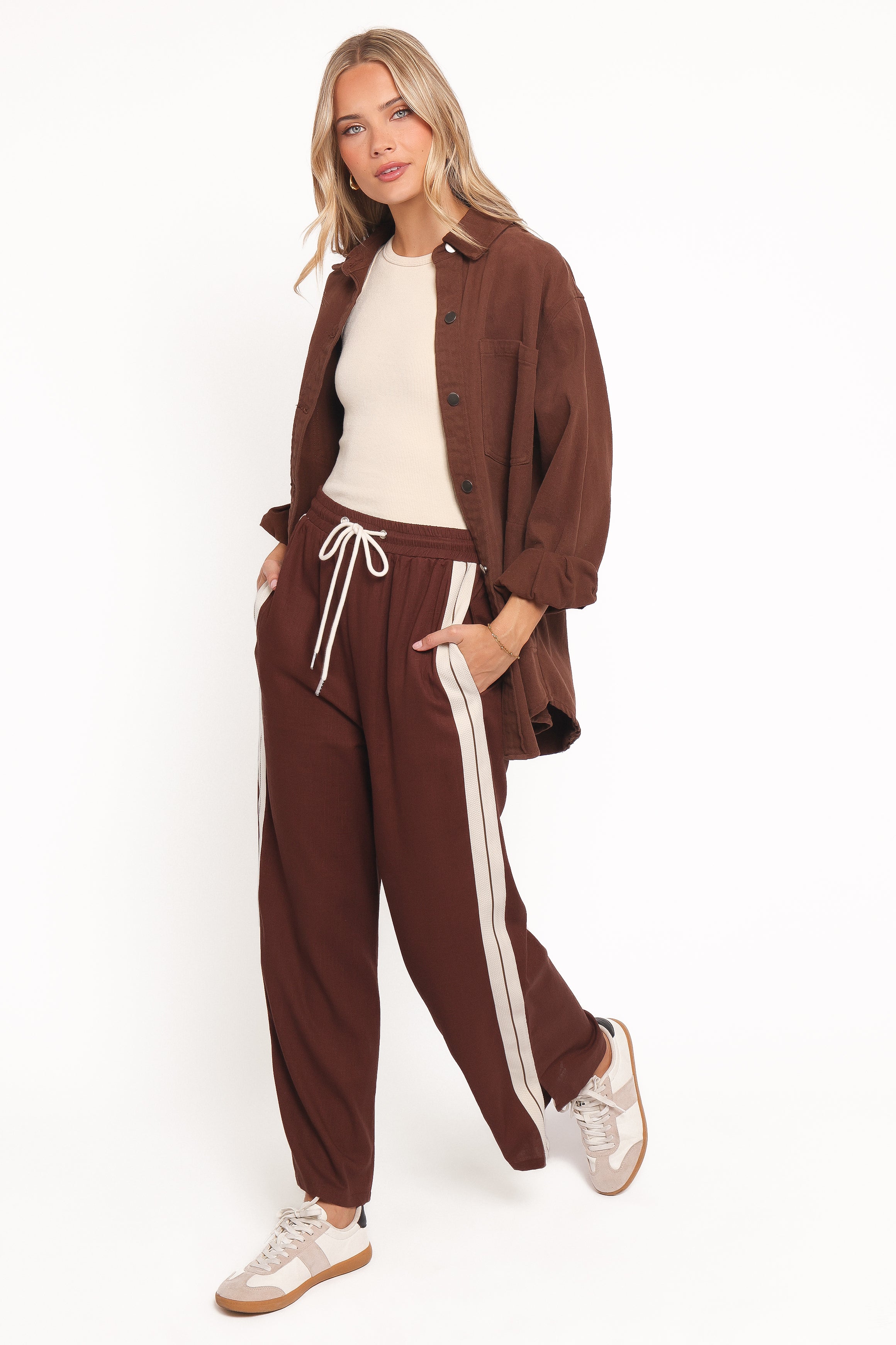 BOTTOMS Hvar Track Pant - Brown