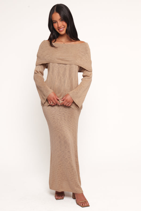 BOTTOMS Indya Knit Skirt - Mocha