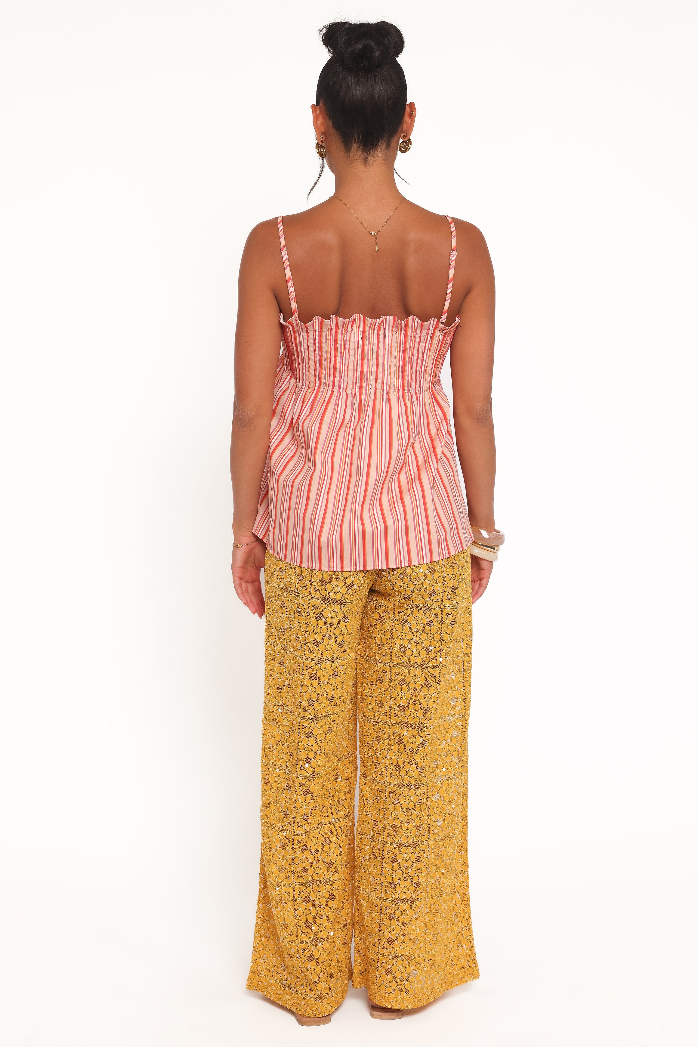 BOTTOMS Jacinta Sequin Lace Pant - Mango