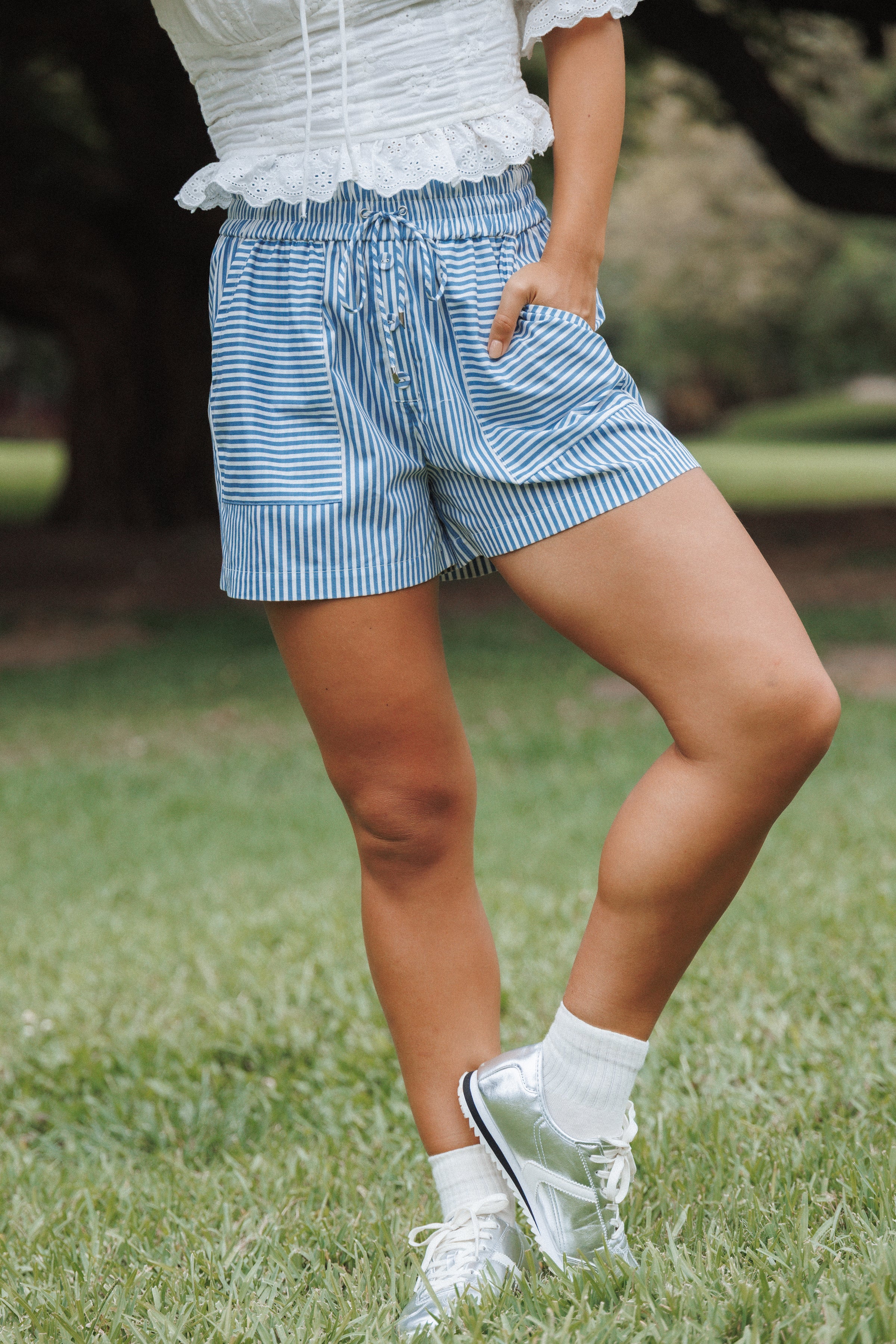 BOTTOMS Jackson Boxer Short - Blue Stripe