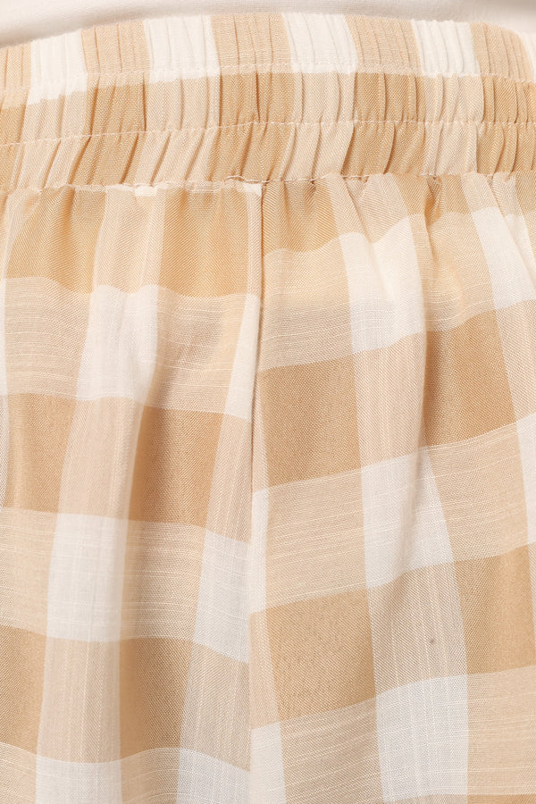 BOTTOMS @Jemmy Shorts - Beige Check