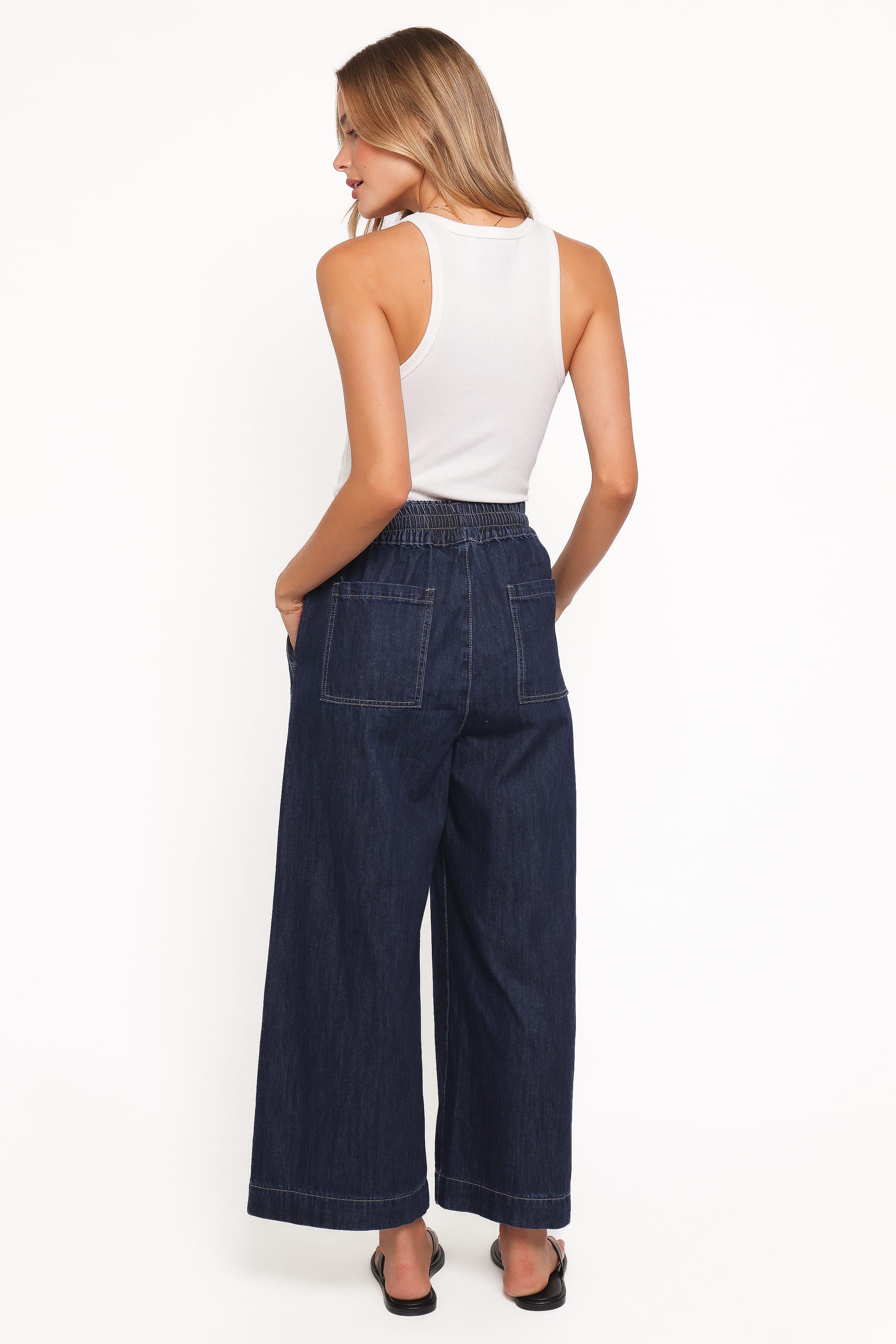 BOTTOMS Jenni Wide Leg Pant - Indigo Wash