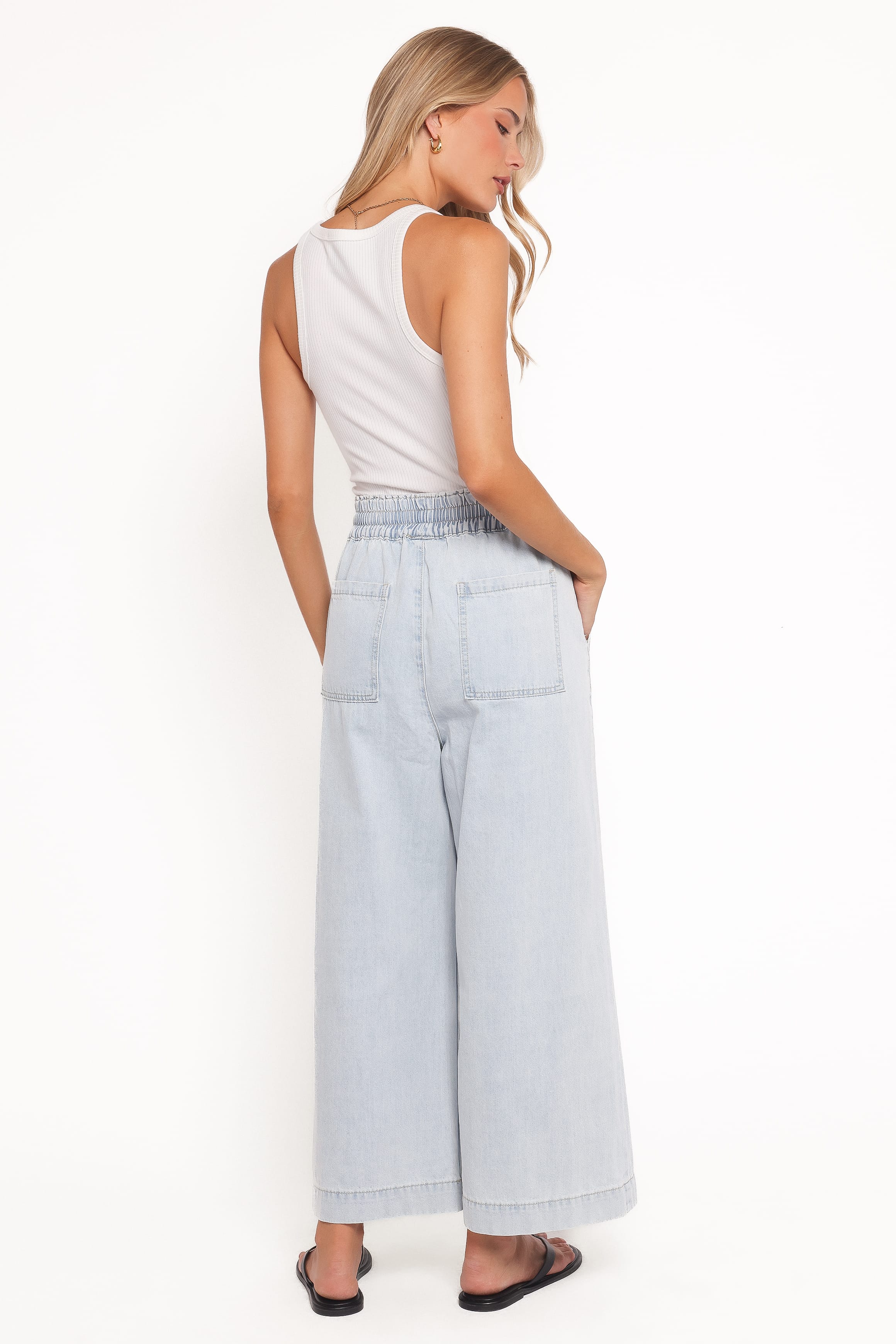 BOTTOMS Jenni Wide Leg Pant - Light Wash