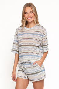 BOTTOMS Josie Short - Multi Stripe