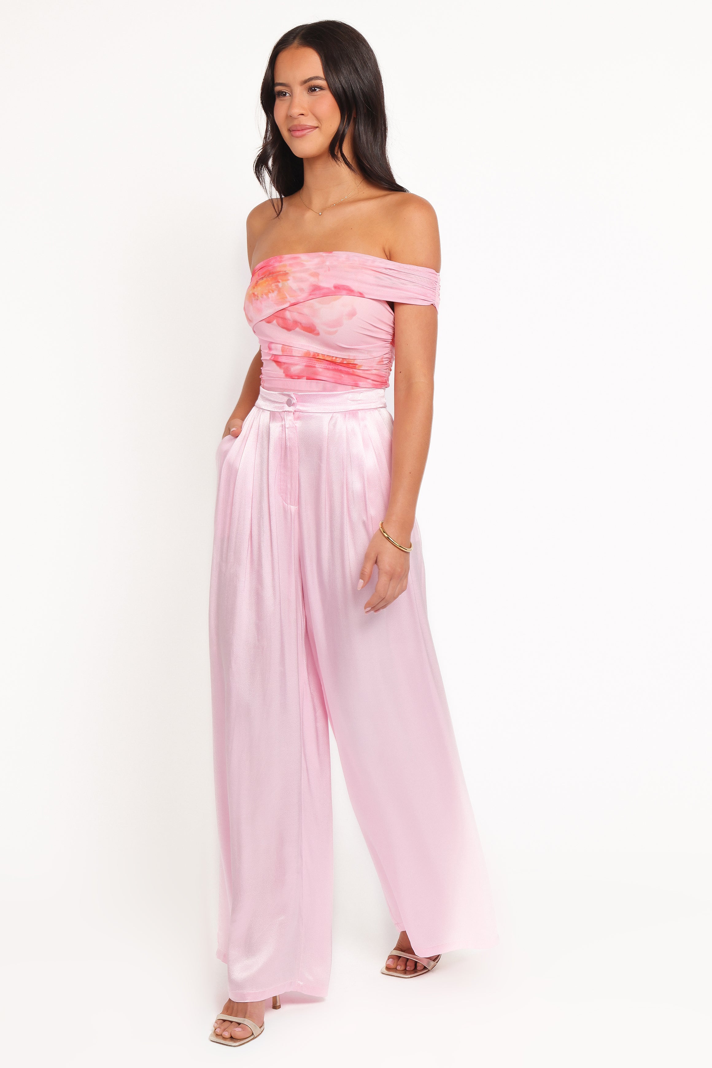BOTTOMS Joyce Wide Leg Pant - Pink