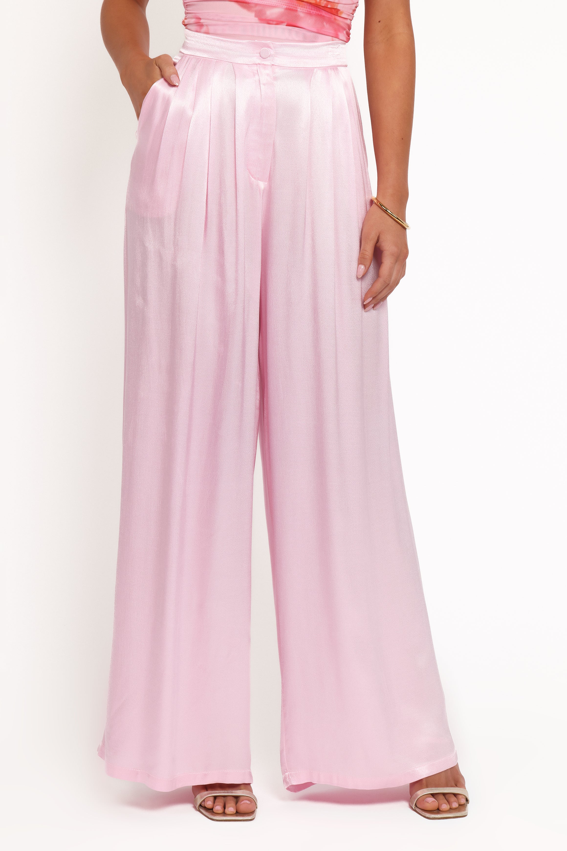BOTTOMS Joyce Wide Leg Pant - Pink