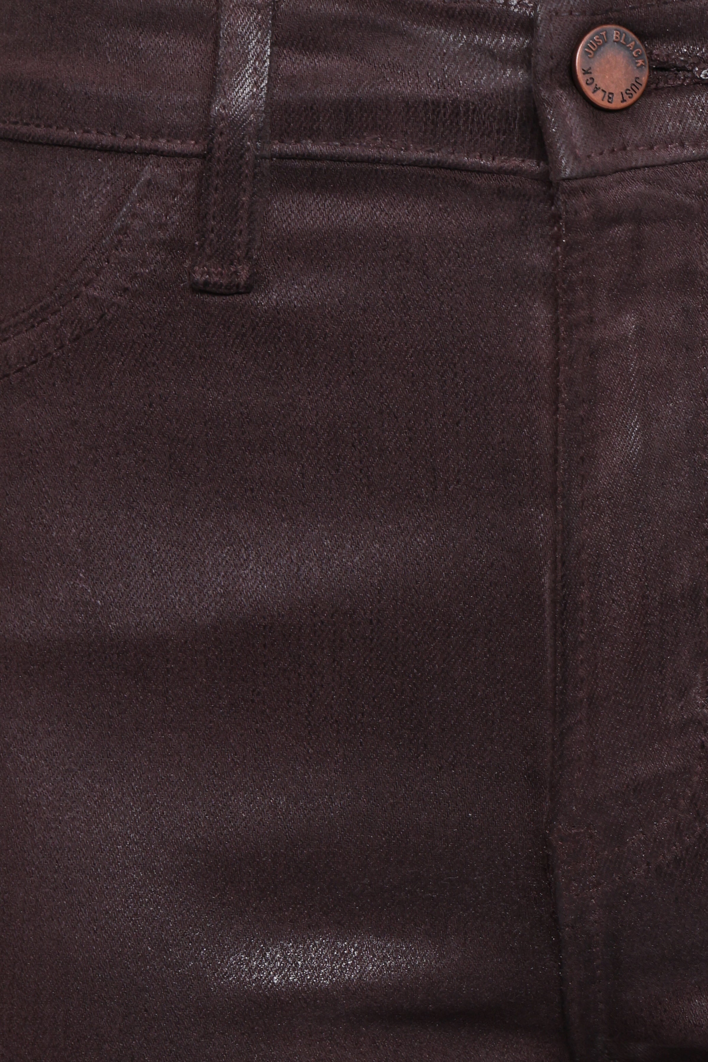 BOTTOMS Kalindi Coated Cropped Bootcut Jean - Espresso