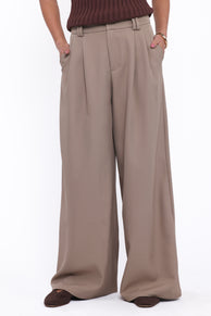 BOTTOMS Kathryn Wide Leg Pant - Beige