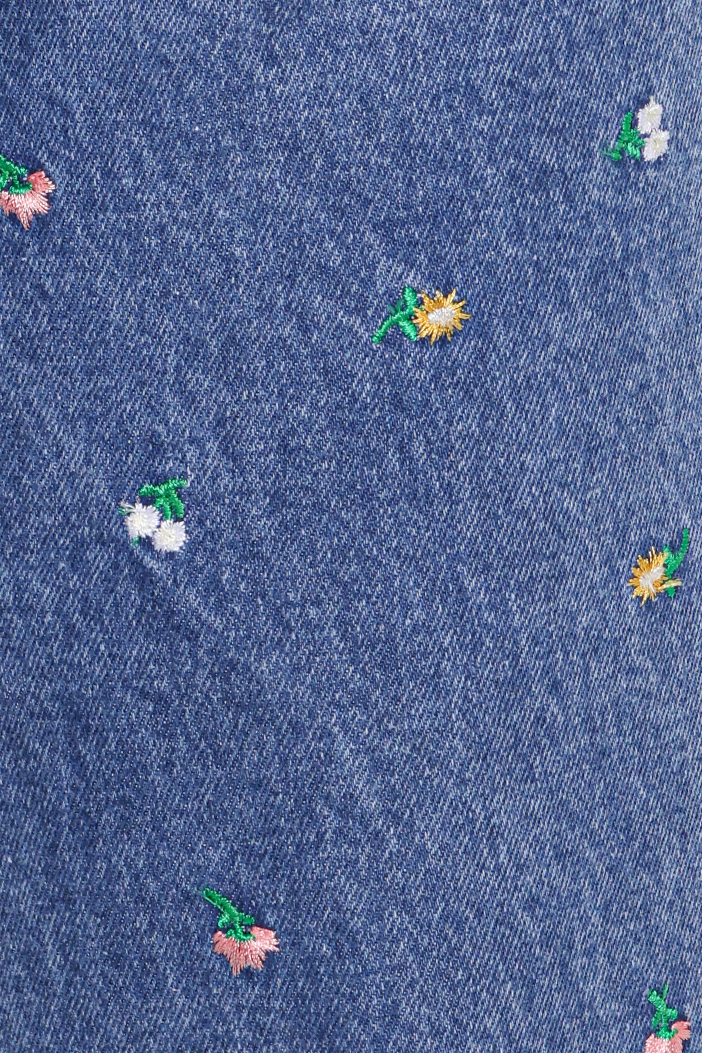BOTTOMS Kendall Straight Leg Jeans - Embroidery Medium Wash