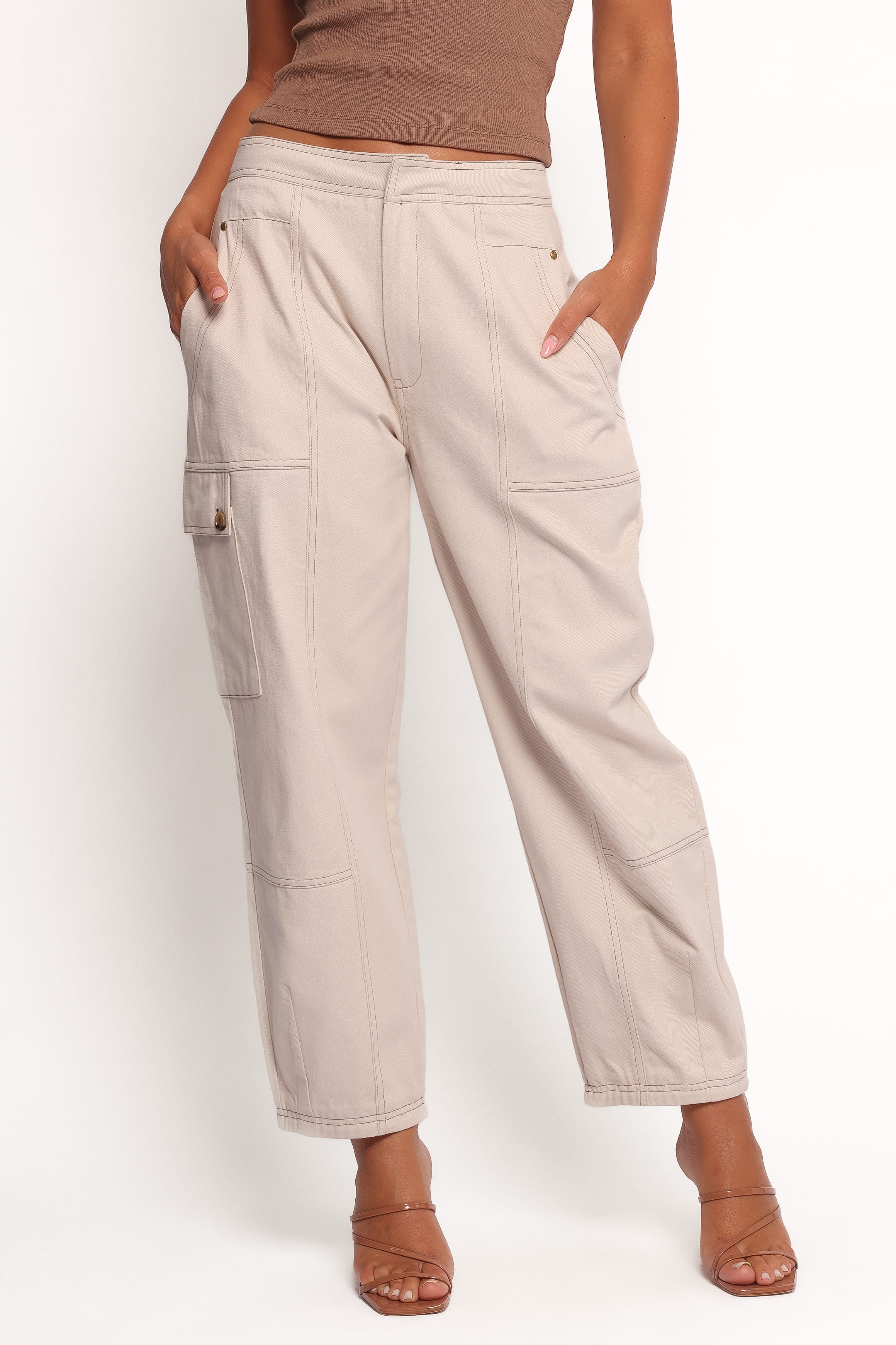 BOTTOMS Kiah Cargo Pant - Ecru