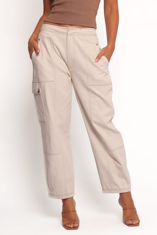 BOTTOMS Kiah Cargo Pant - Ecru