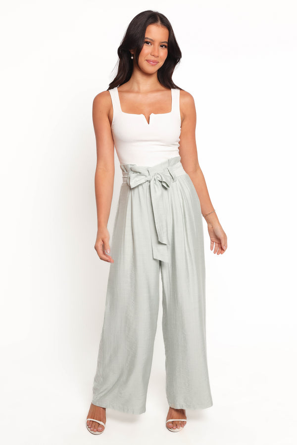 BOTTOMS Kieran Silky Pants - Sage