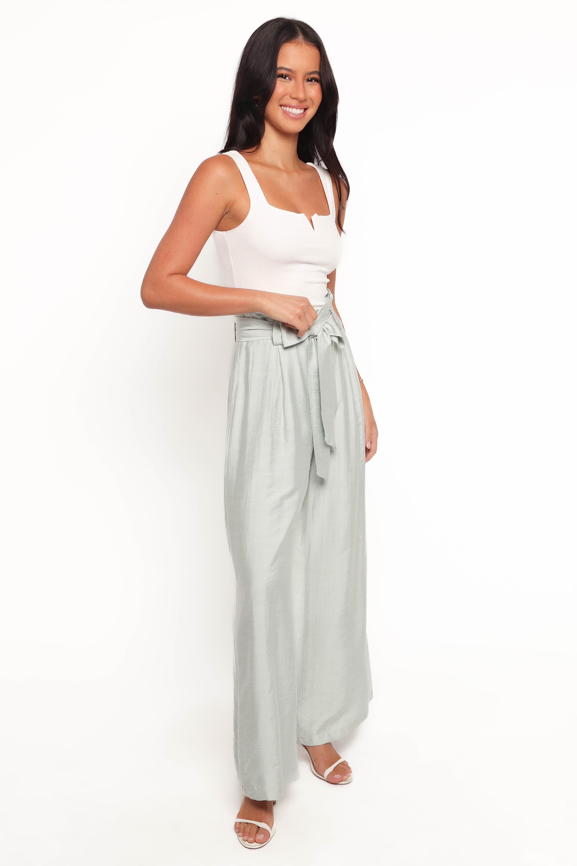 BOTTOMS Kieran Silky Pants - Sage