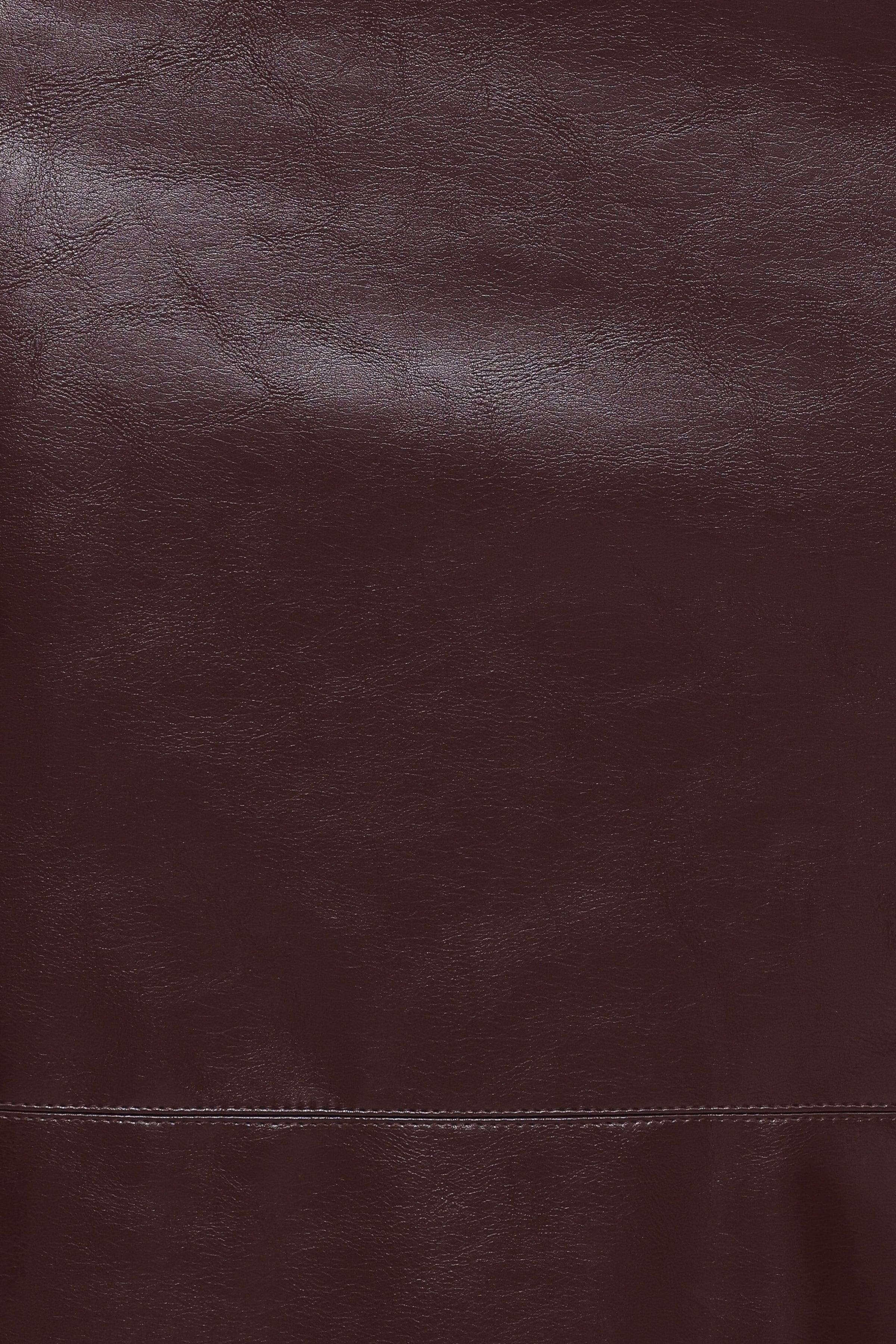BOTTOMS Koda Faux Leather Column Skirt - Burgundy