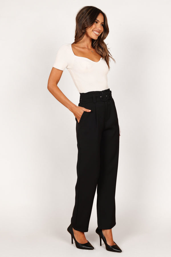 BOTTOMS Kristina High Waisted Pants - Black