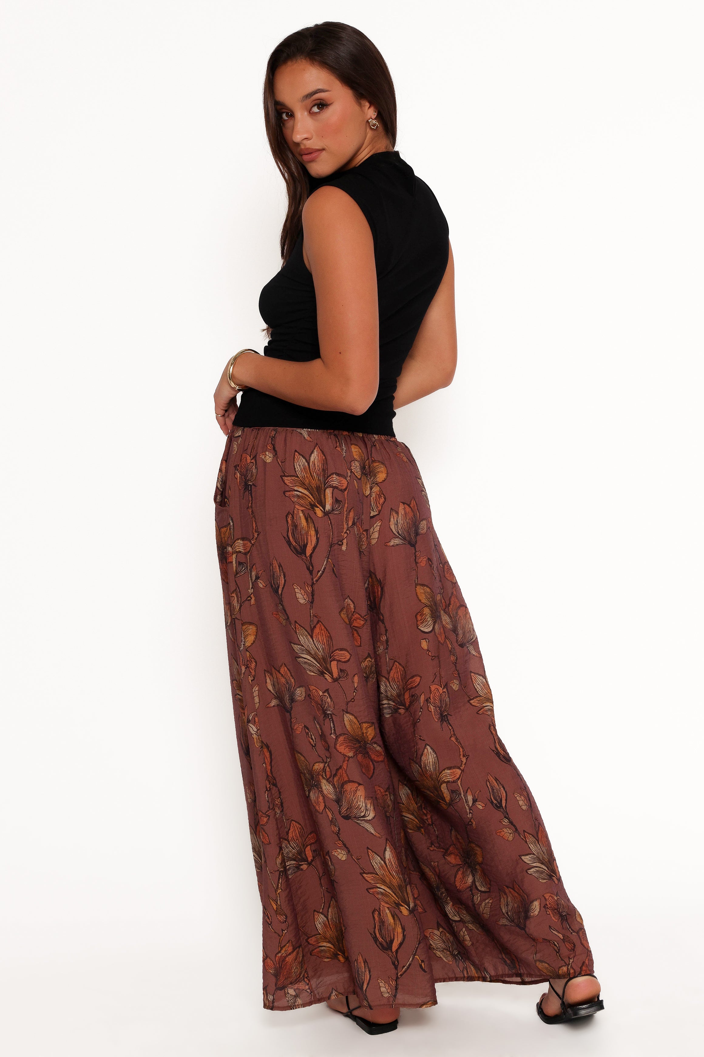 BOTTOMS Larson Pant - Brown Floral