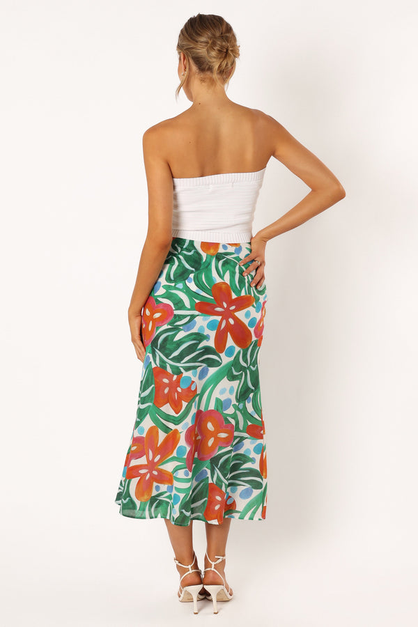 BOTTOMS @Lenny Midi Skirt - Kauai