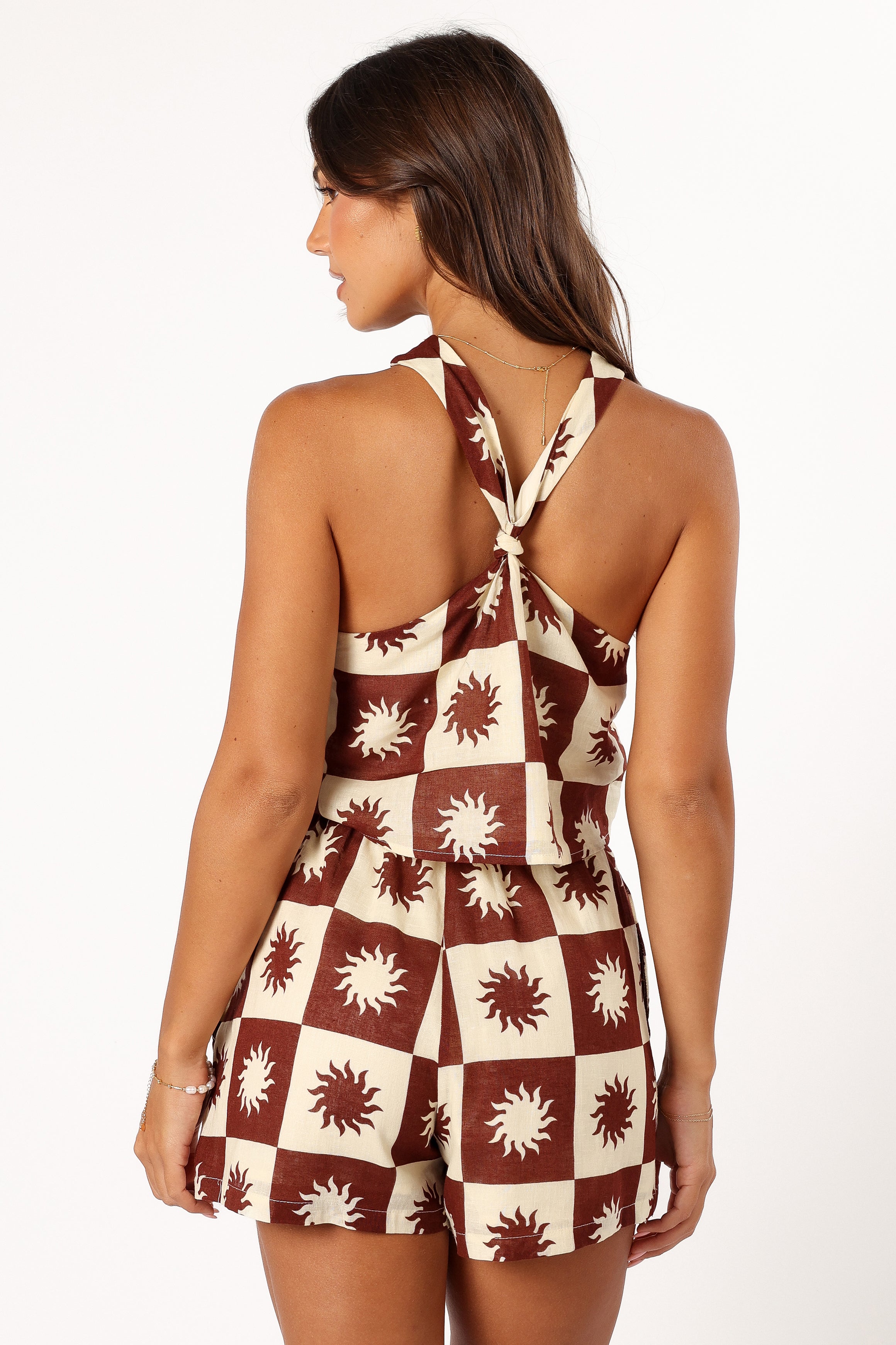 BOTTOMS @Leo Shorts - Brown Cream (Hold for Sundial)