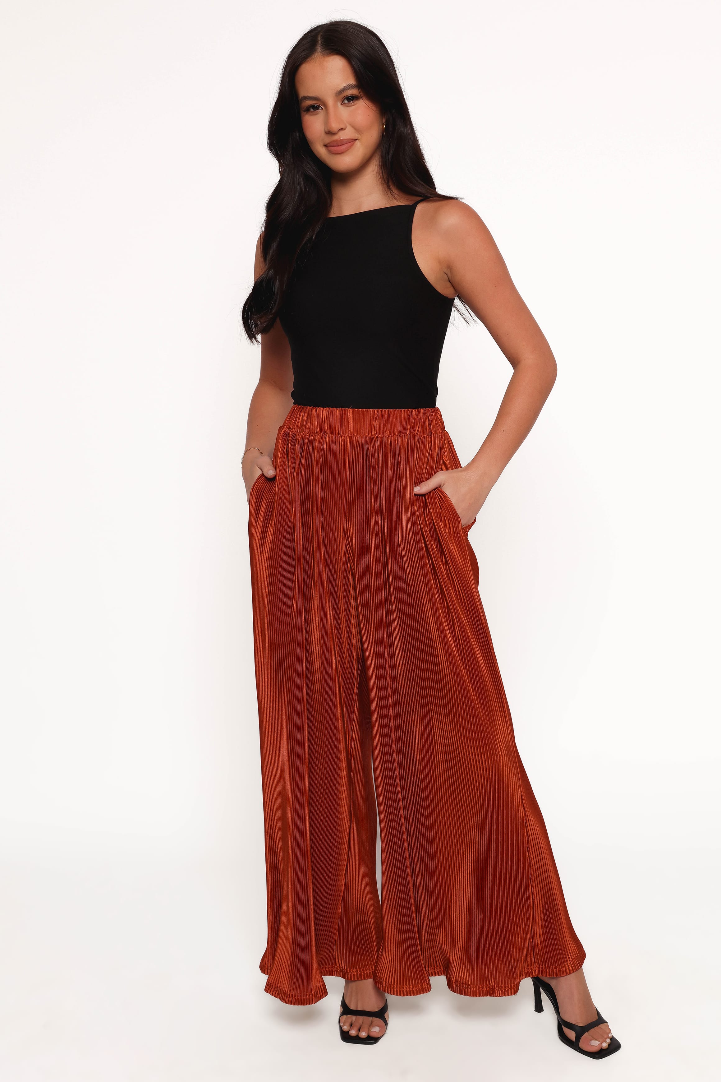 BOTTOMS Leria Wide Pant - Burnt Orange