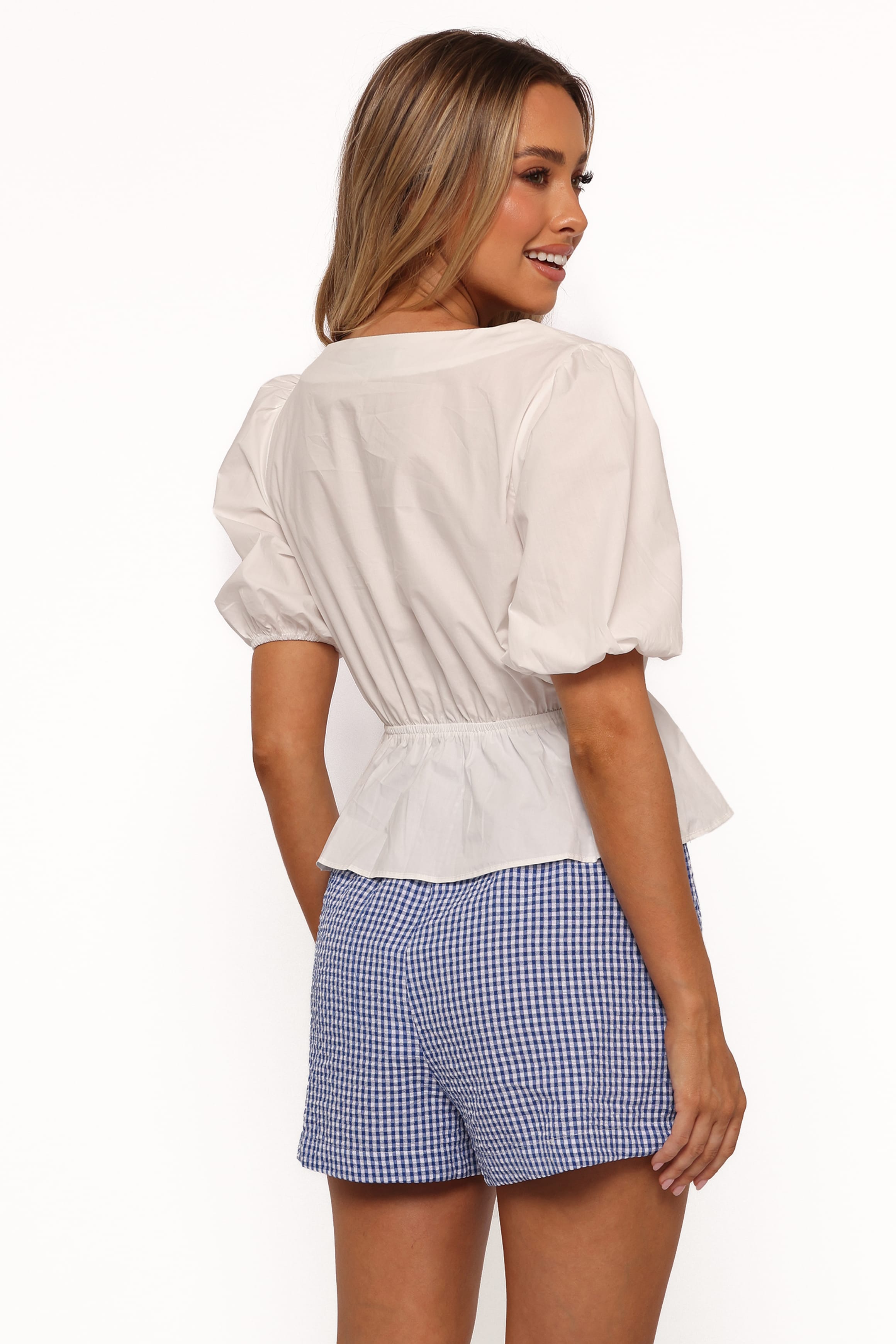 BOTTOMS Libby Shorts - Navy Gingham