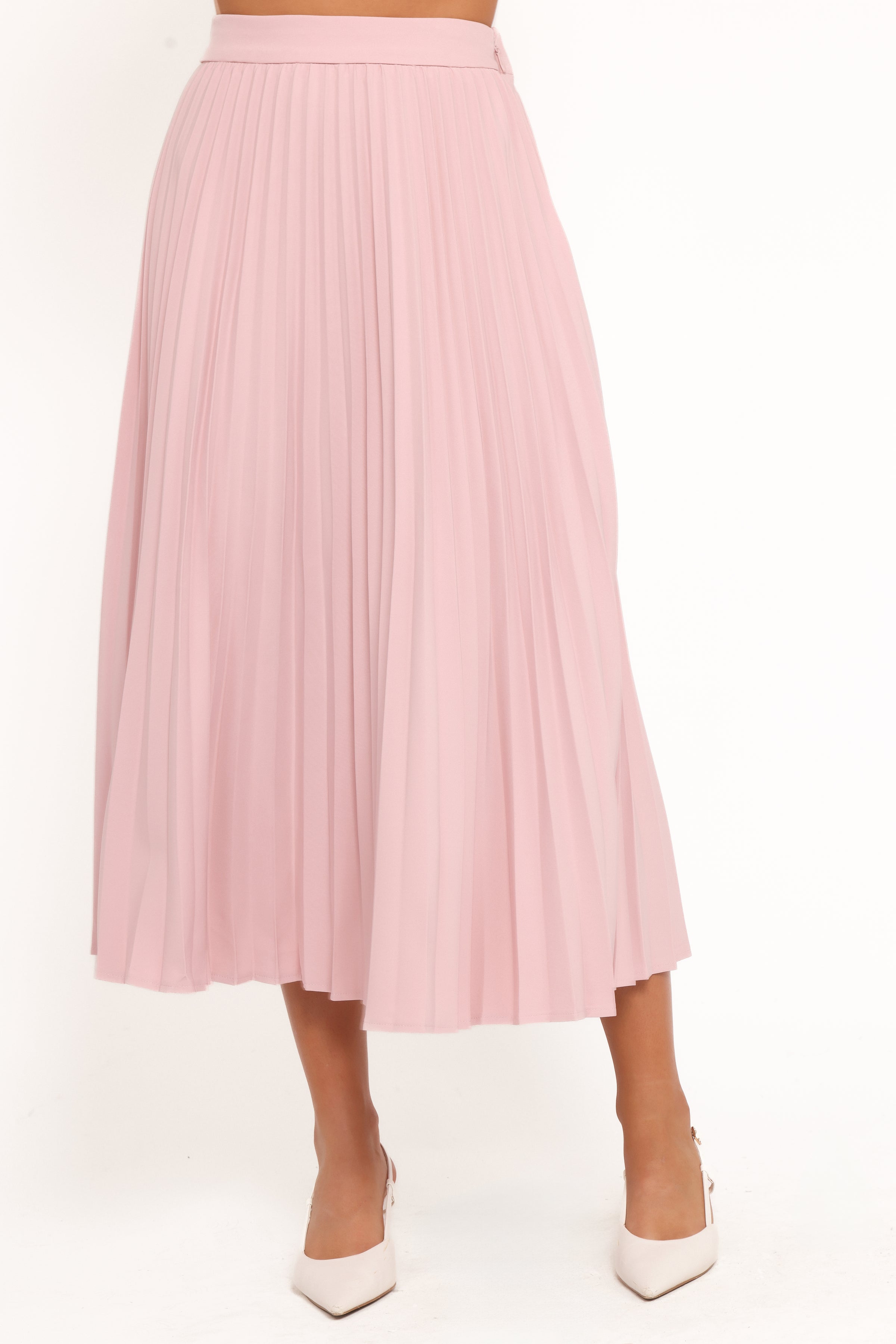 BOTTOMS Liliana Pleated Midi Skirt - Pink