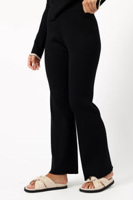 BOTTOMS @Lizbeth Knit Pant - Black White