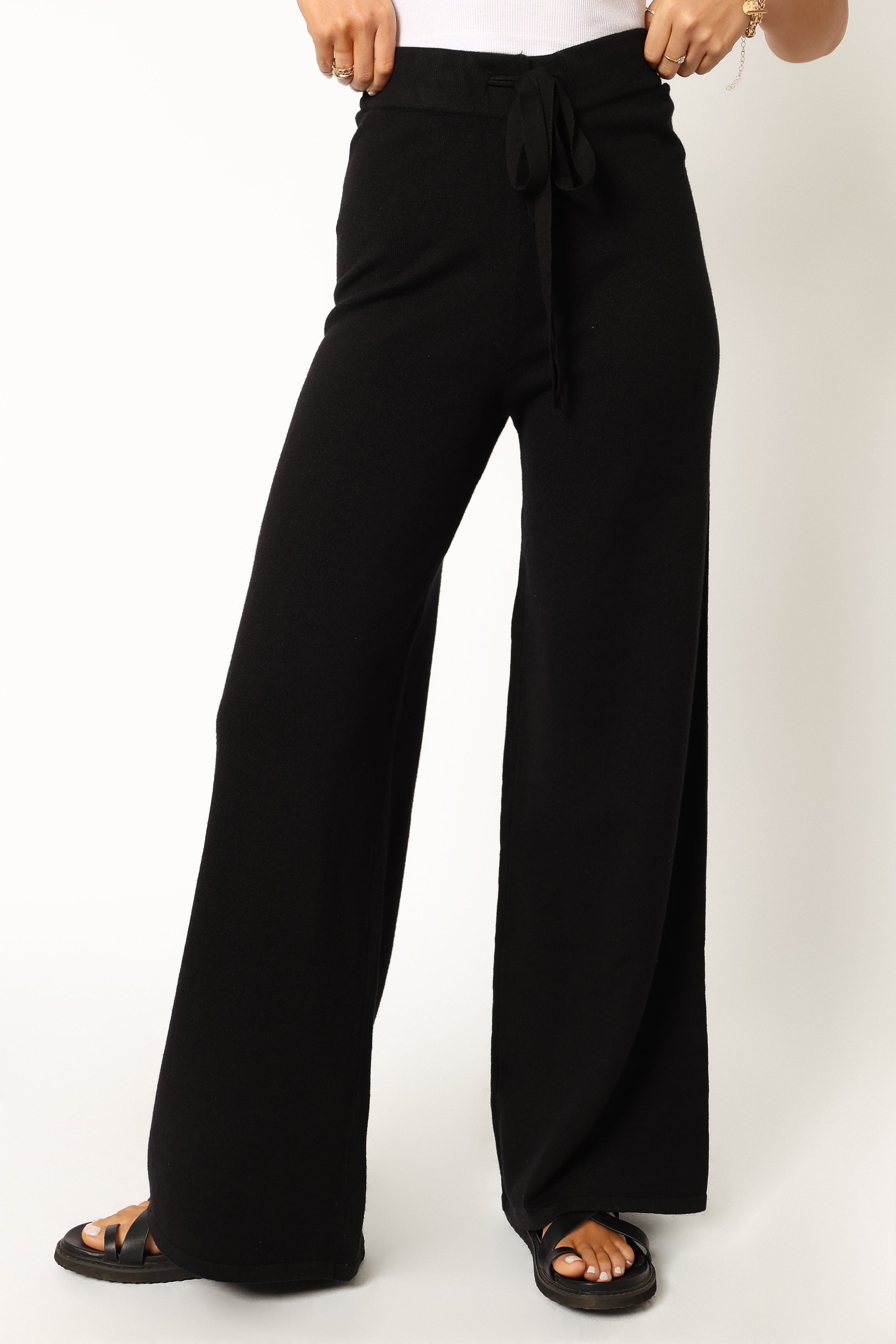 BOTTOMS @Lorie Knit Pant - Black