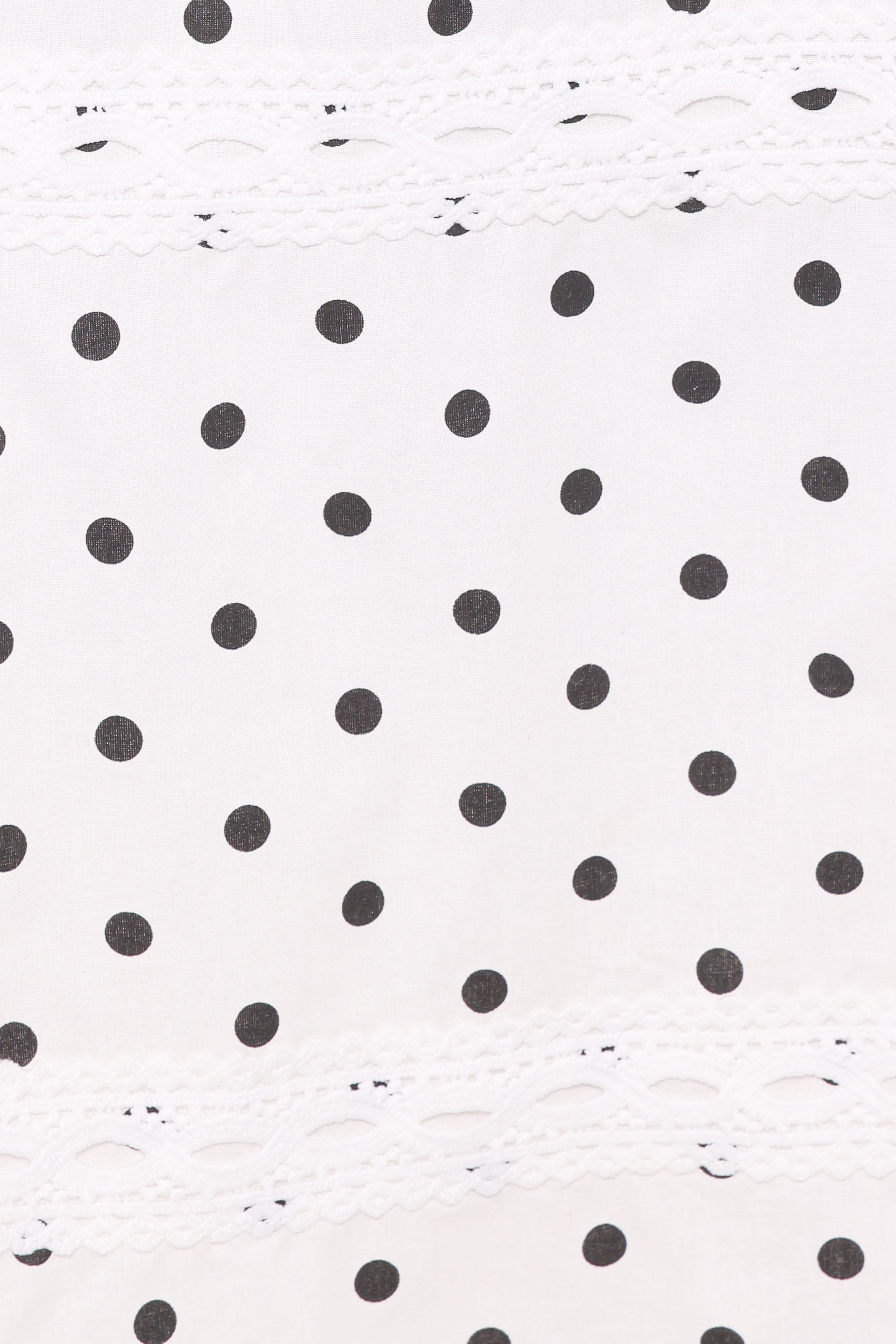 BOTTOMS Lucia Tiered Midi Skirt - White Polka Dot