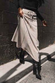 BOTTOMS Lucille Knit Skirt - Silver