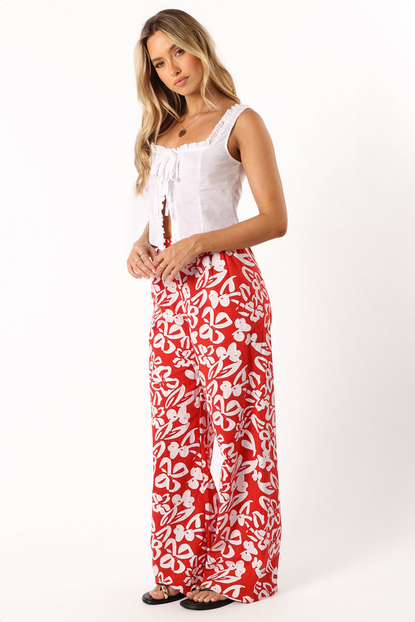 BOTTOMS @Luna Pants - Red Floral