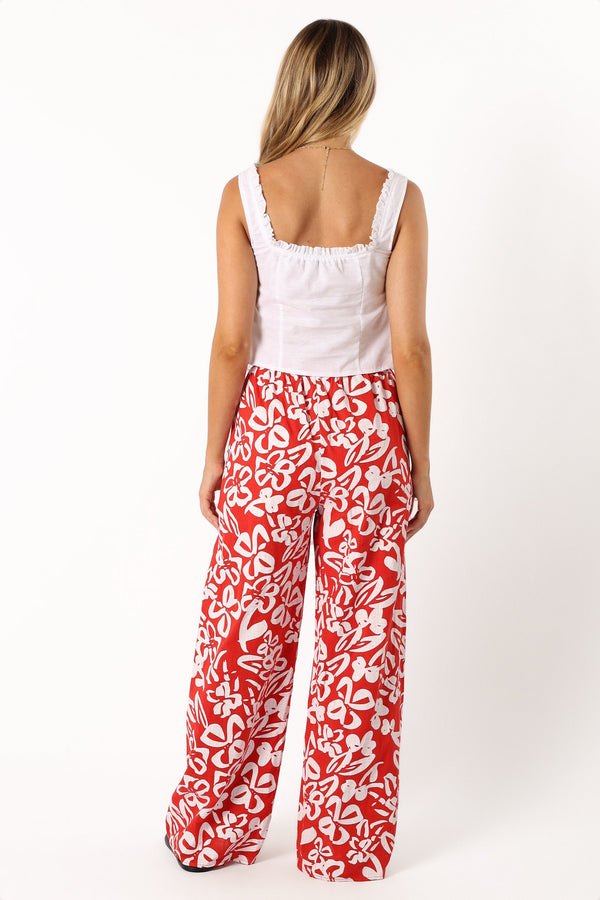 BOTTOMS @Luna Pants - Red Floral