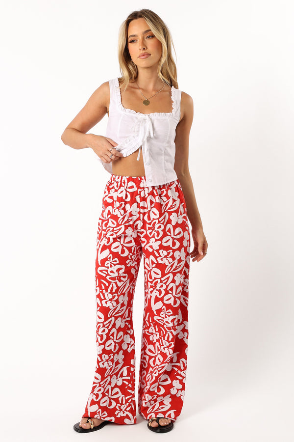 BOTTOMS @Luna Pants - Red Floral