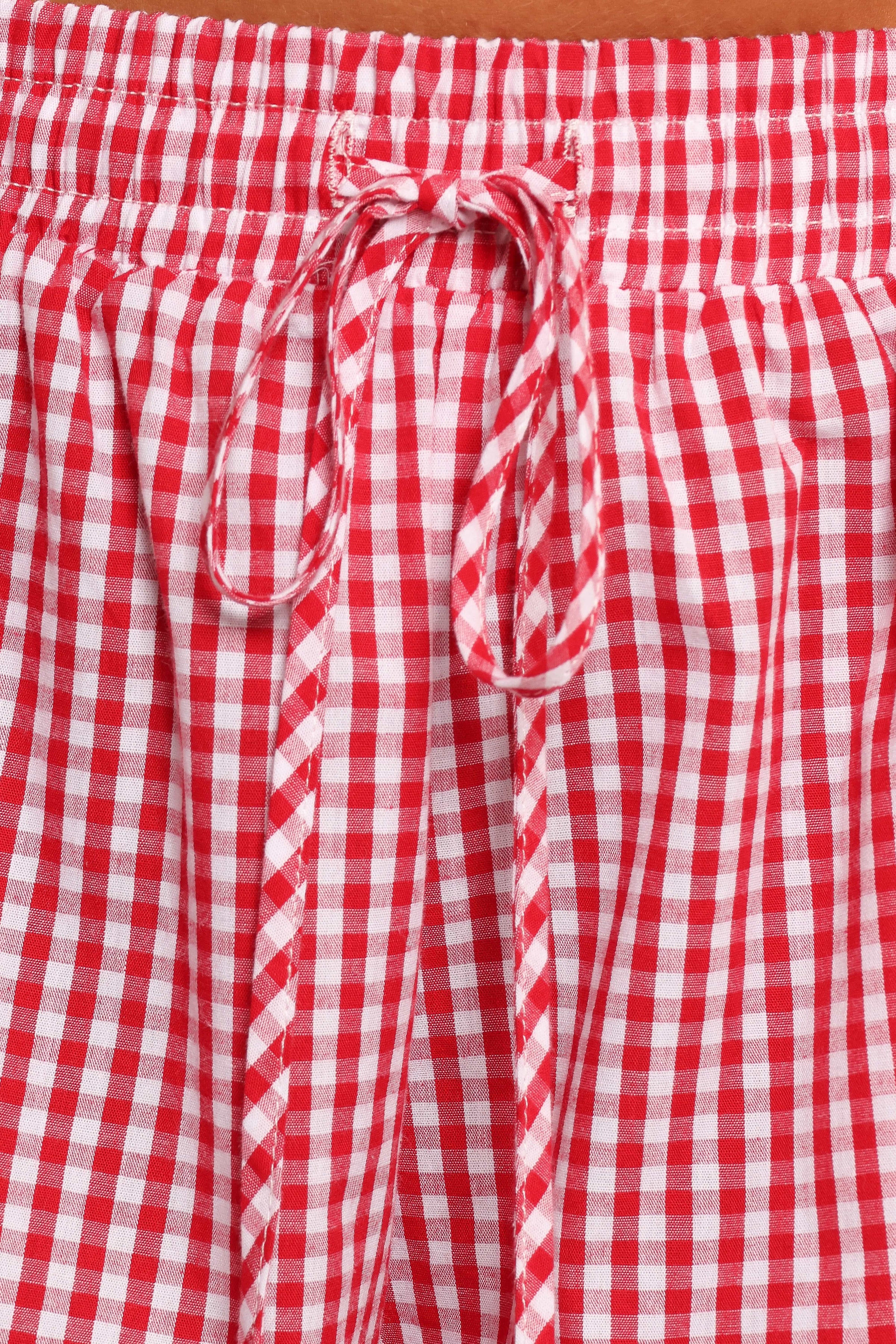 BOTTOMS Maeo Shorts - Red Check