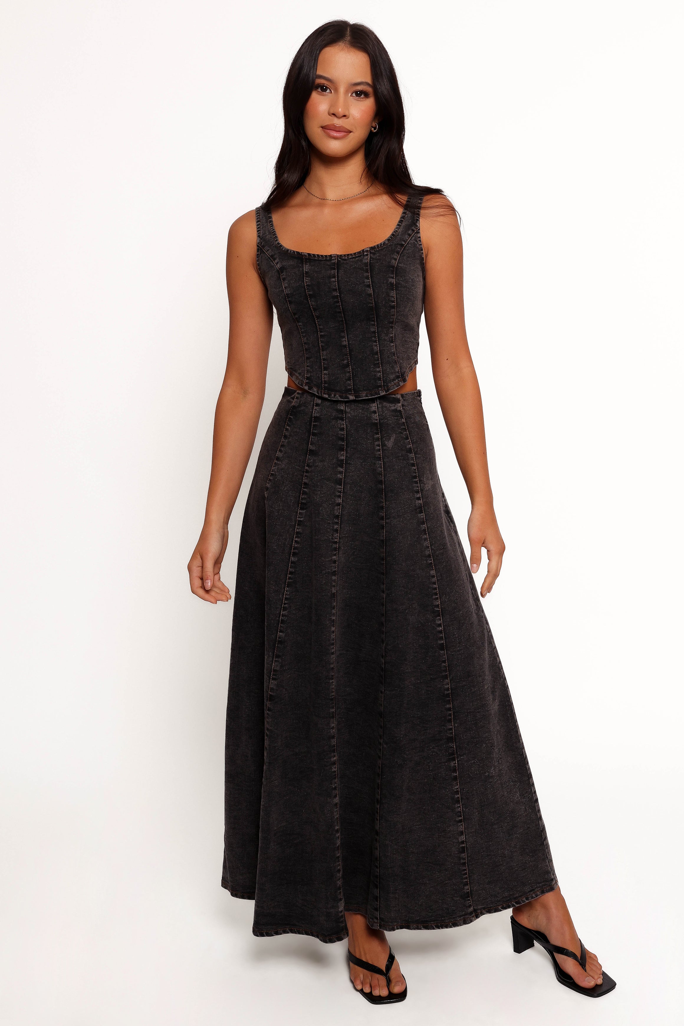 BOTTOMS Mara Midi Skirt - Black
