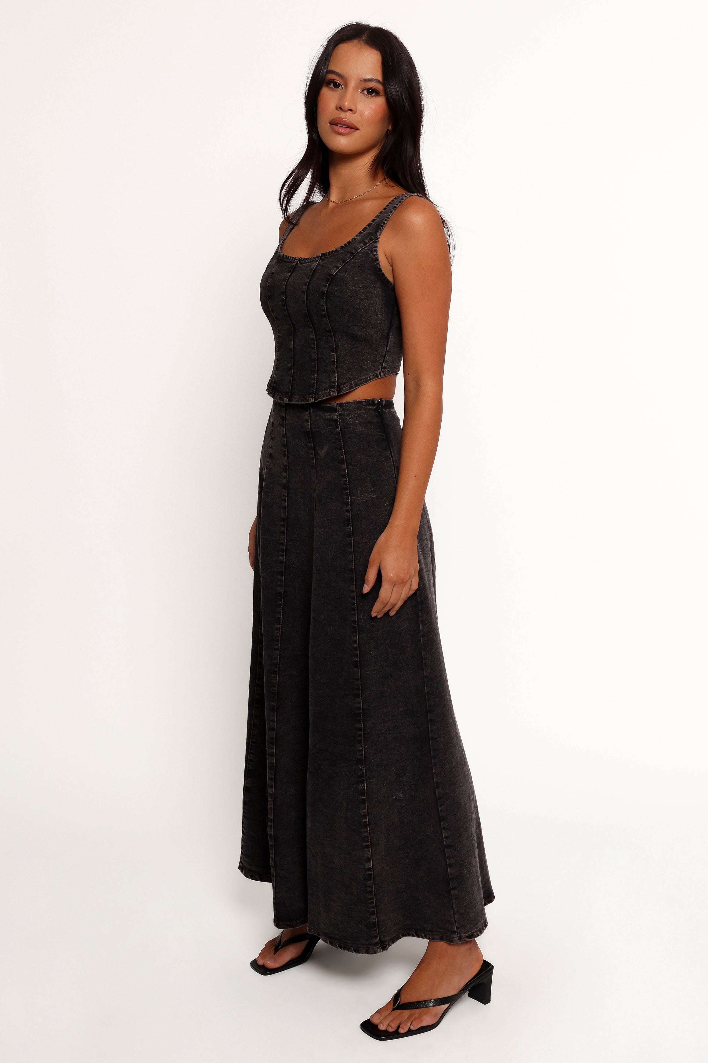 BOTTOMS Mara Midi Skirt - Black