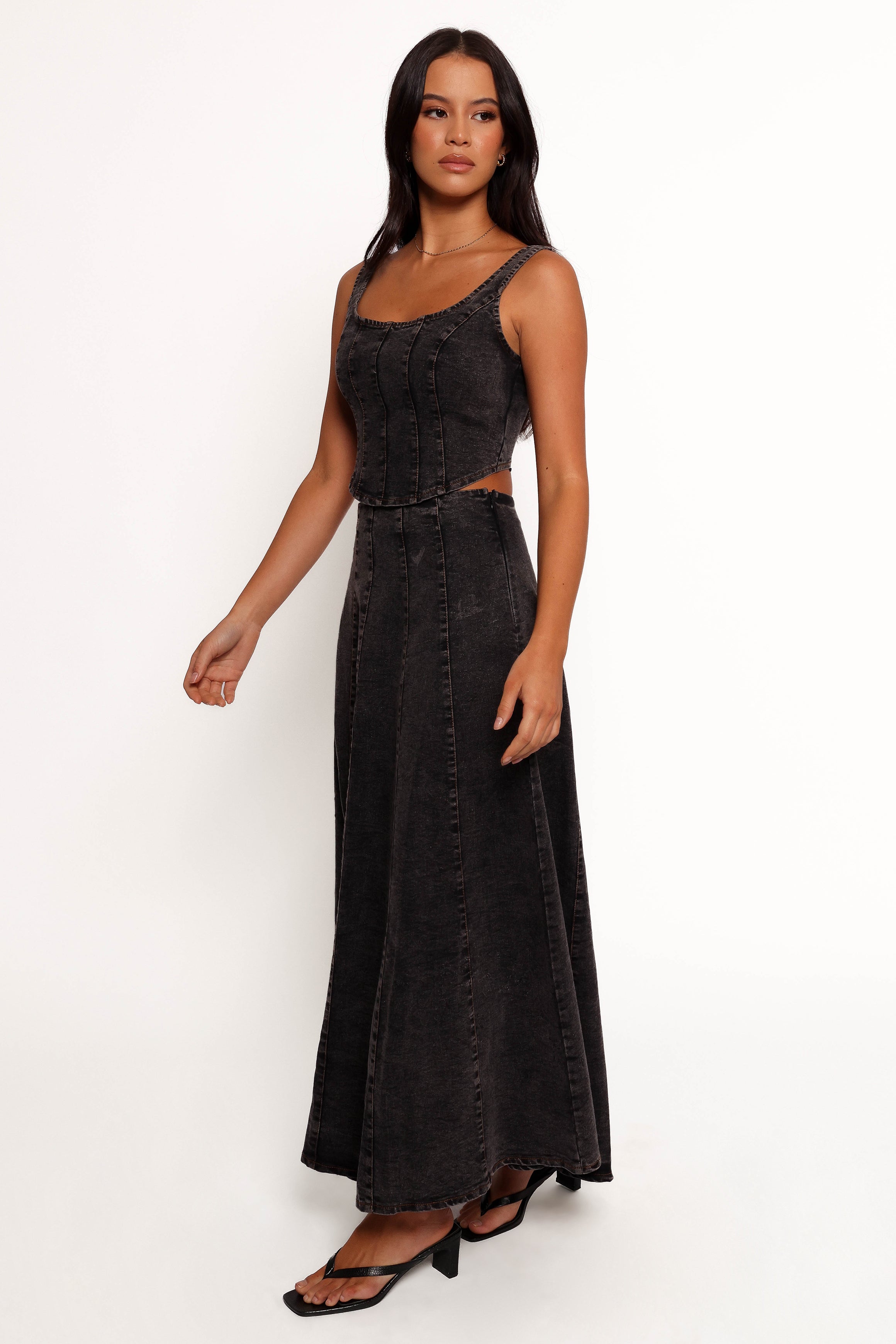 BOTTOMS Mara Midi Skirt - Black