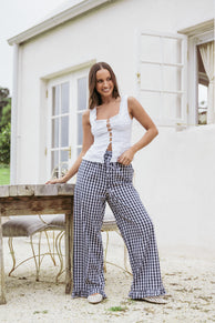 BOTTOMS Marina Pant - Black Gingham