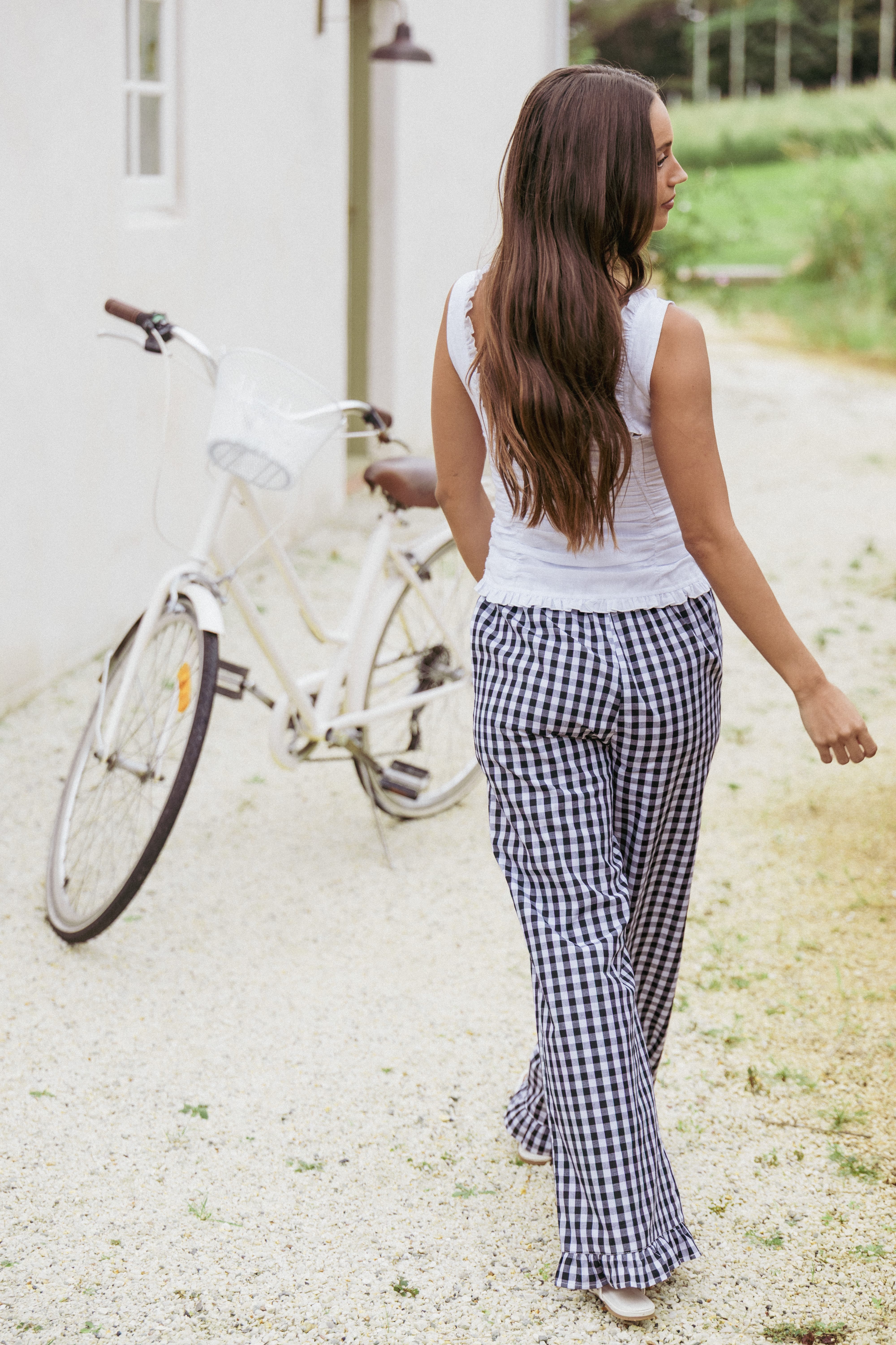 Marina Pant - Black Gingham | Petal & Pup