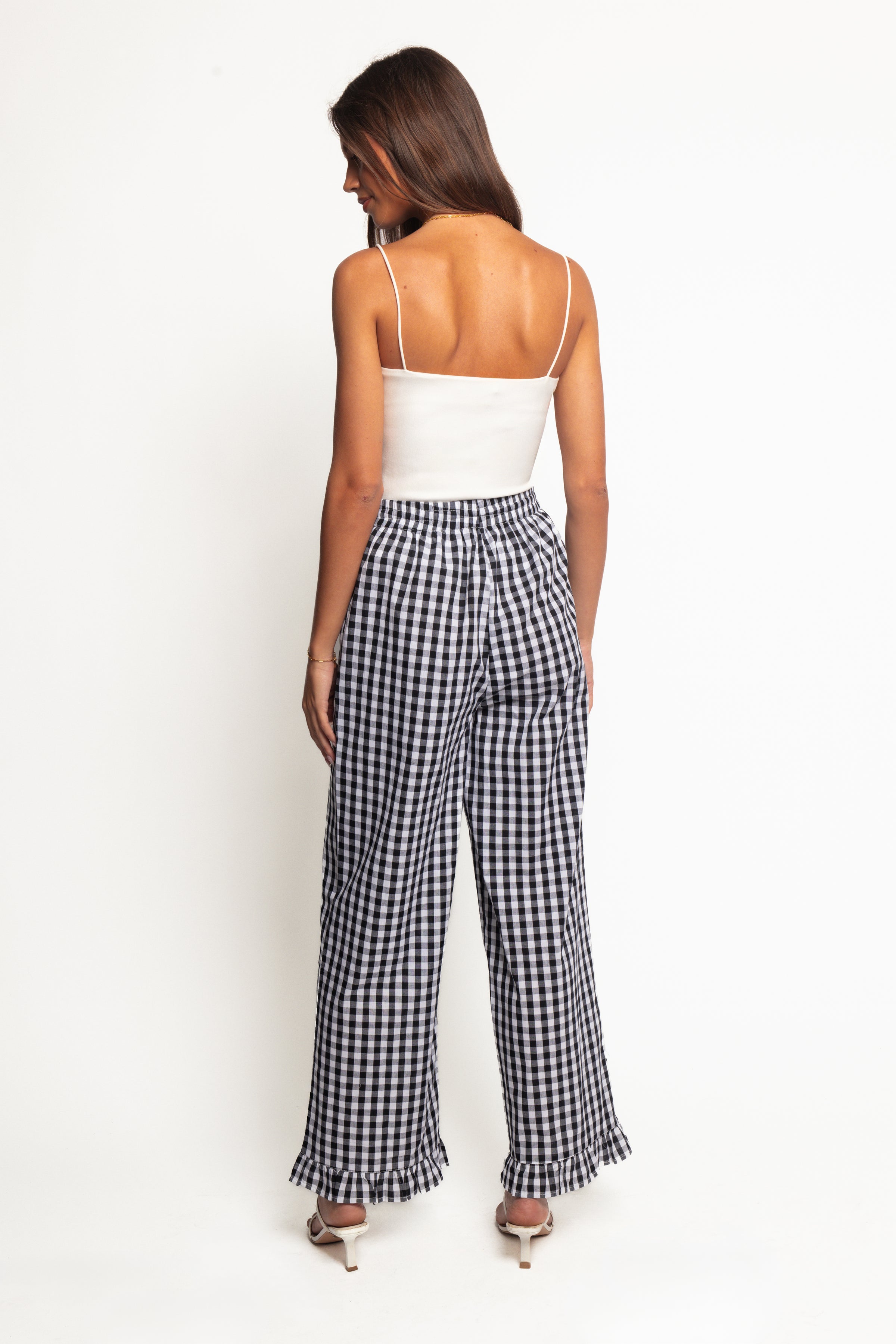 BOTTOMS Marina Pant - Black Gingham