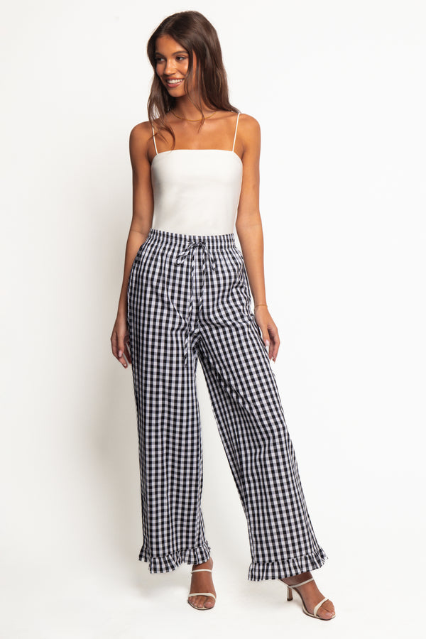 BOTTOMS Marina Pant - Black Gingham
