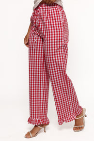 BOTTOMS Marina Pant - Red Gingham